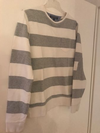 Pullover Tommy Hilfiger, S, weiss/grau gestreift