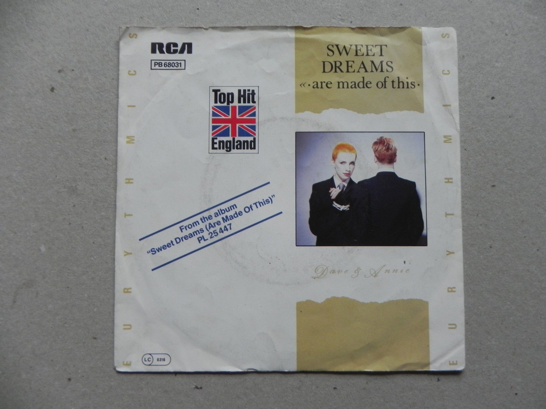Dischi in vinile: Single brit. Pop Duo Eurythmics 1982 Sweet Dreams – Usato da Siebnen venduto da krimsie