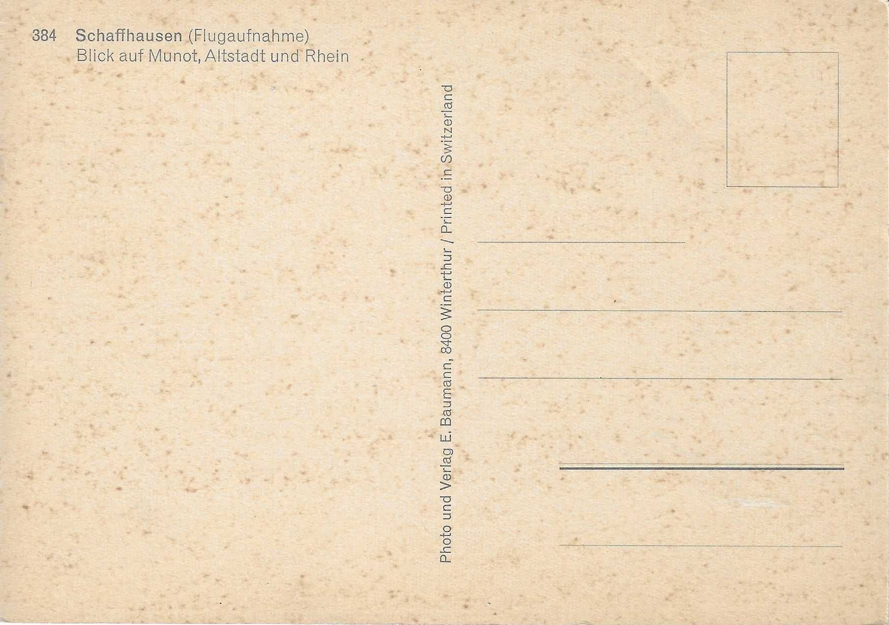 Cartoline postali: Schaffhausen SH – Nuovo (secondo la descrizione) da Rothrist venduto da Stranglehold 1