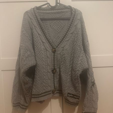 Taylor Swift Folklore Grey Holiday Edition Cardigan