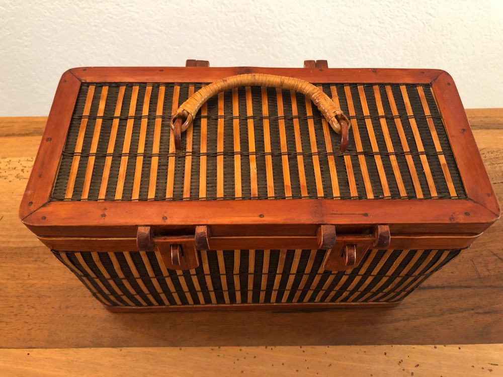 Bambus orig. Vintage Schatulle/Koffer/Behlter/Handicrafts (Neu (gemss  Beschreibung)) in Luzern fr CHF 75  mit Lieferung auf Ricardo kaufen