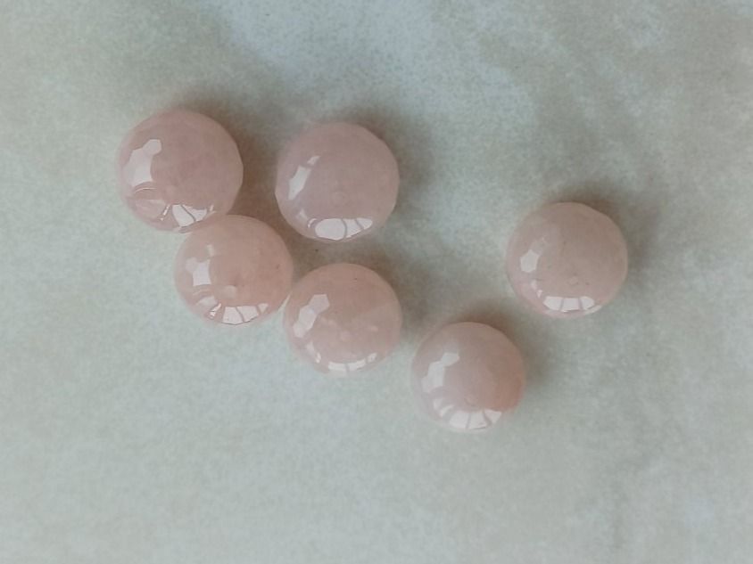 Edelsteine: 6Stk. Rosenquarz Steine mit Loch. – Neu und originalverpackt aus Winistorf von acreativ2 2
