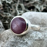 Sternrubin Ring Sterling Silber  Ringgrösse 56