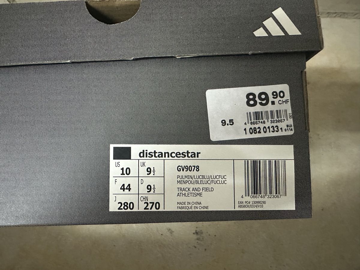 Adidas Scarpe da uomo: Adidas Nagelschuhe - Distancestar – Usato da Walenstadt venduto da goodperfumes 2