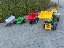 Kindertraktor mit 3 Anhänger und Zubehör