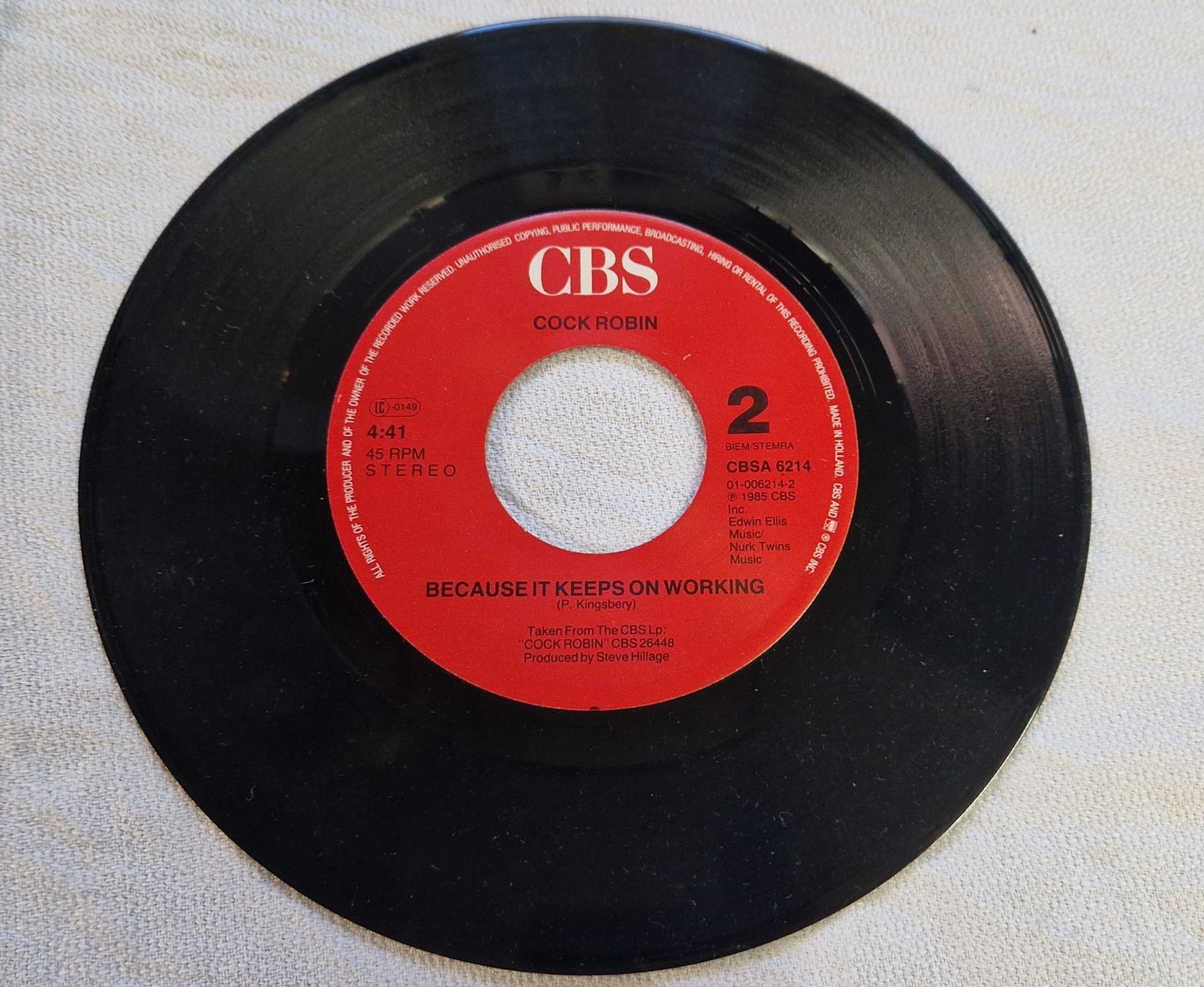 Schallplatten: Vinyl Single Cock Robin – Gebraucht aus Bilten von Mic2022 4