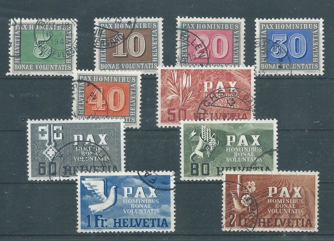 Tutti i francobolli: PAX ZNr. 262 - 271, gestempelt – Usato da Mönchaltorf venduto da Bantu7