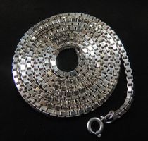 Silber 925 Venezianer Sautoir Halskette 90 cm