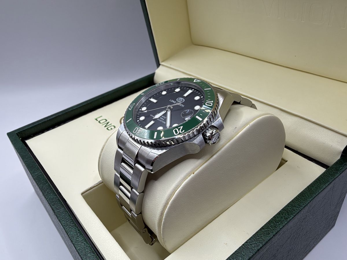 Orologi: Long Vision 37 mm Green Ceramic automatic watch – Nuovo e nell'imballaggio originale da Genève venduto da Resko 7