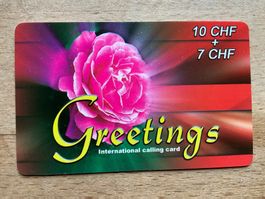 Prepaid Telefonkarte Greetings Blume
