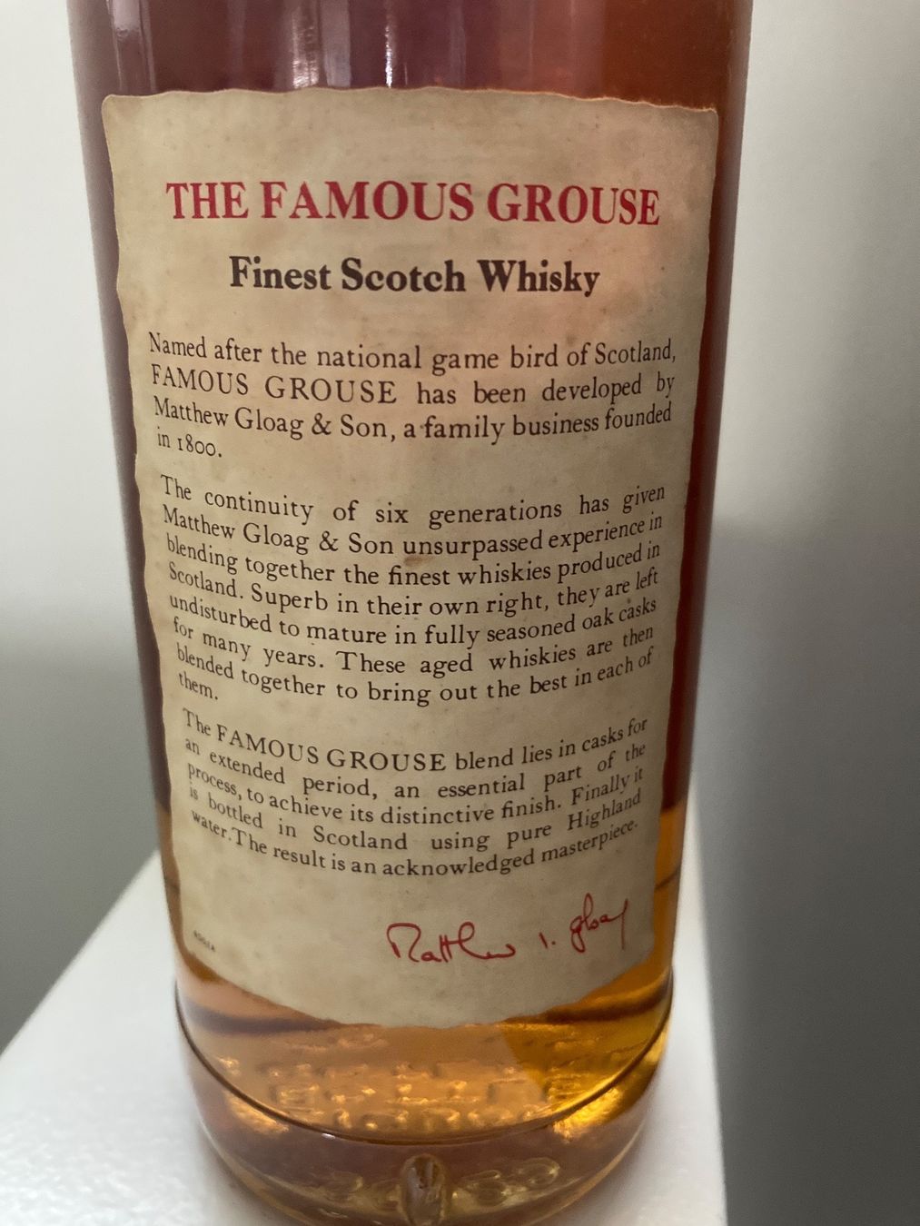Spirituosen: Whisky The Famous Grouse von ca 1985 – Neu (gemäss Beschreibung) aus Roggwil BE von Maui2000 3