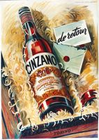 CINZANO VERMOUTH TORINO 1946 Original Plakat