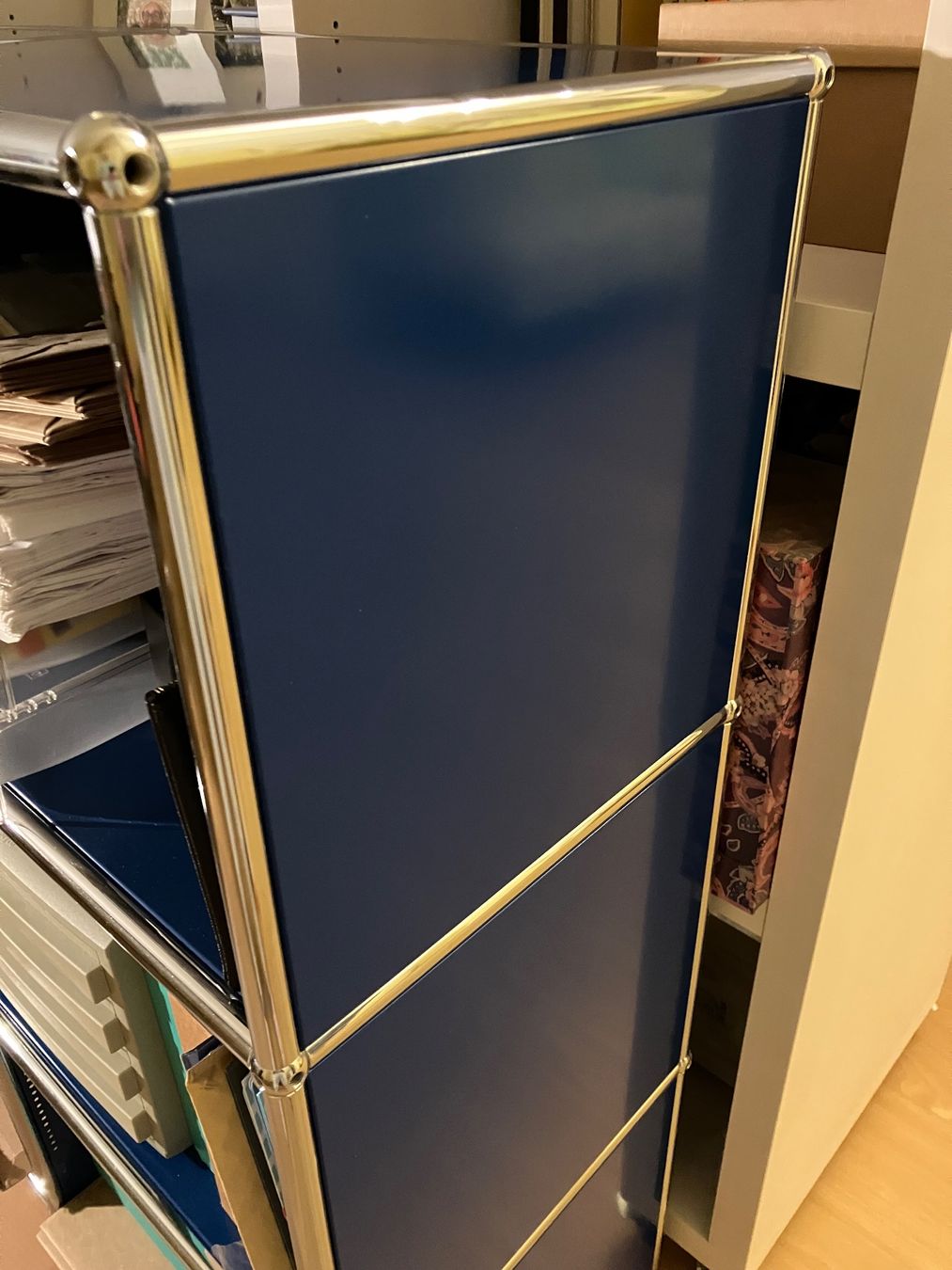 USM Scaffali: USM Regal - Gestell - Original - Stahlblau – Usato da Winterthur venduto da pompea 4