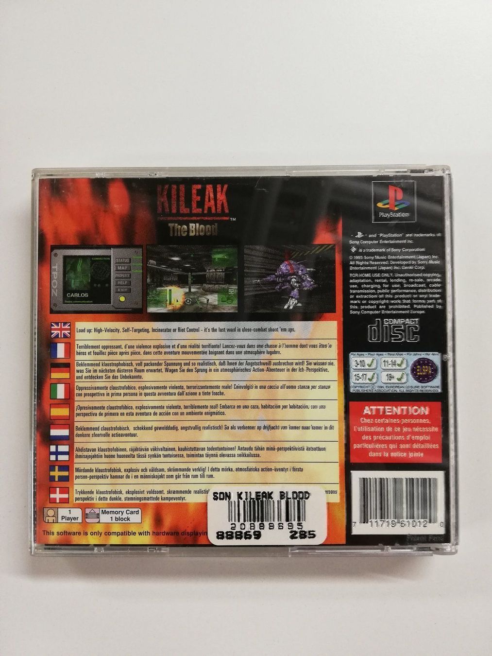 Sony Giochi: Kileak the blood / Sony PS1 PSX – Usato da St. Gallen venduto da zorro_dc 1