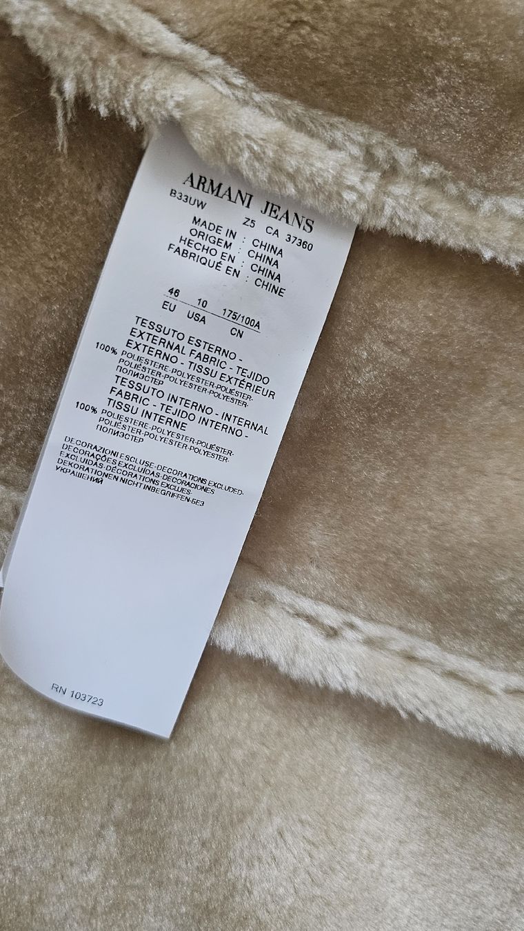 Armani Giacche: Armani Jeans Wildleder Lammfell-Jacke – Nuovo (secondo la descrizione) da Olten venduto da Magnum2001 6