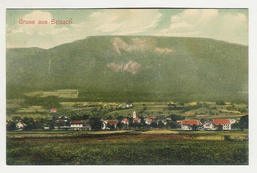 Cartoline postali: Selzach SO Totalansicht  ,   1903 – Usato da Solothurn venduto da Bepposol