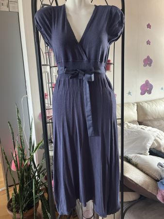 Robe en mailles fines Kookai bleu fumé, taille 1 (34/36).
