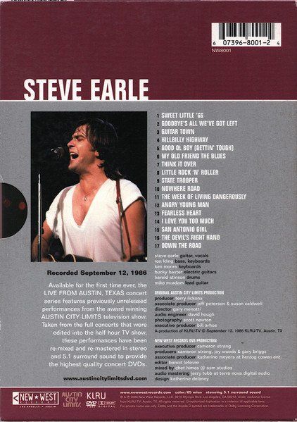 Tutti i DVDs: Steve Earle – Live From Austin TX – Usato da Brittnau venduto da Zibu 1