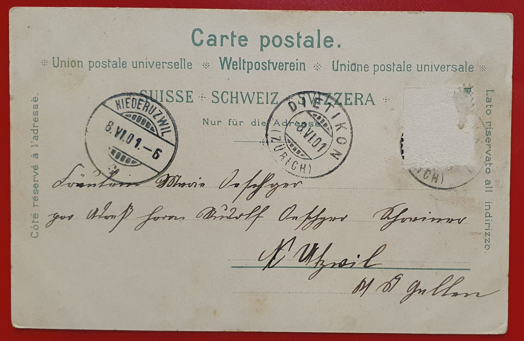 Ansichtskarten: Gruss aus Dietikon 1901 – Gebraucht aus Kreuzlingen von Rschweiz1 1