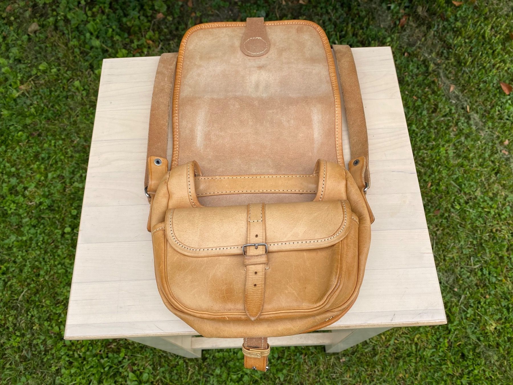 Il mondo degli animali: schöne Jagdtasche aus Leder – Usato da Feldbach venduto da Fea1 8