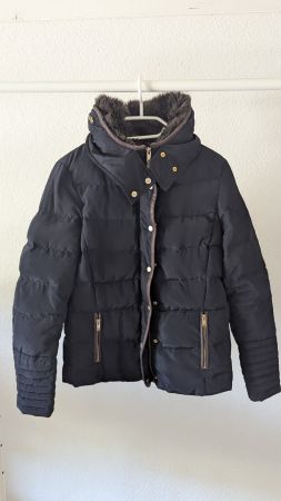 Warme Daunenjacke Gr. 40 H&M dunkelblau top Zustand