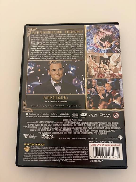 Tutti i DVDs: Der große Gatsby  DVD – Usato da Dietikon venduto da Julia.obers 1