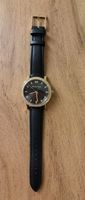 Damenuhr Michael Kors gold schwarz Lederband guter Zustand