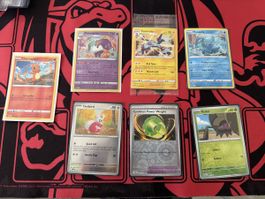 Lot de 7 cartes Pokémon diverses état neuf sous pochette