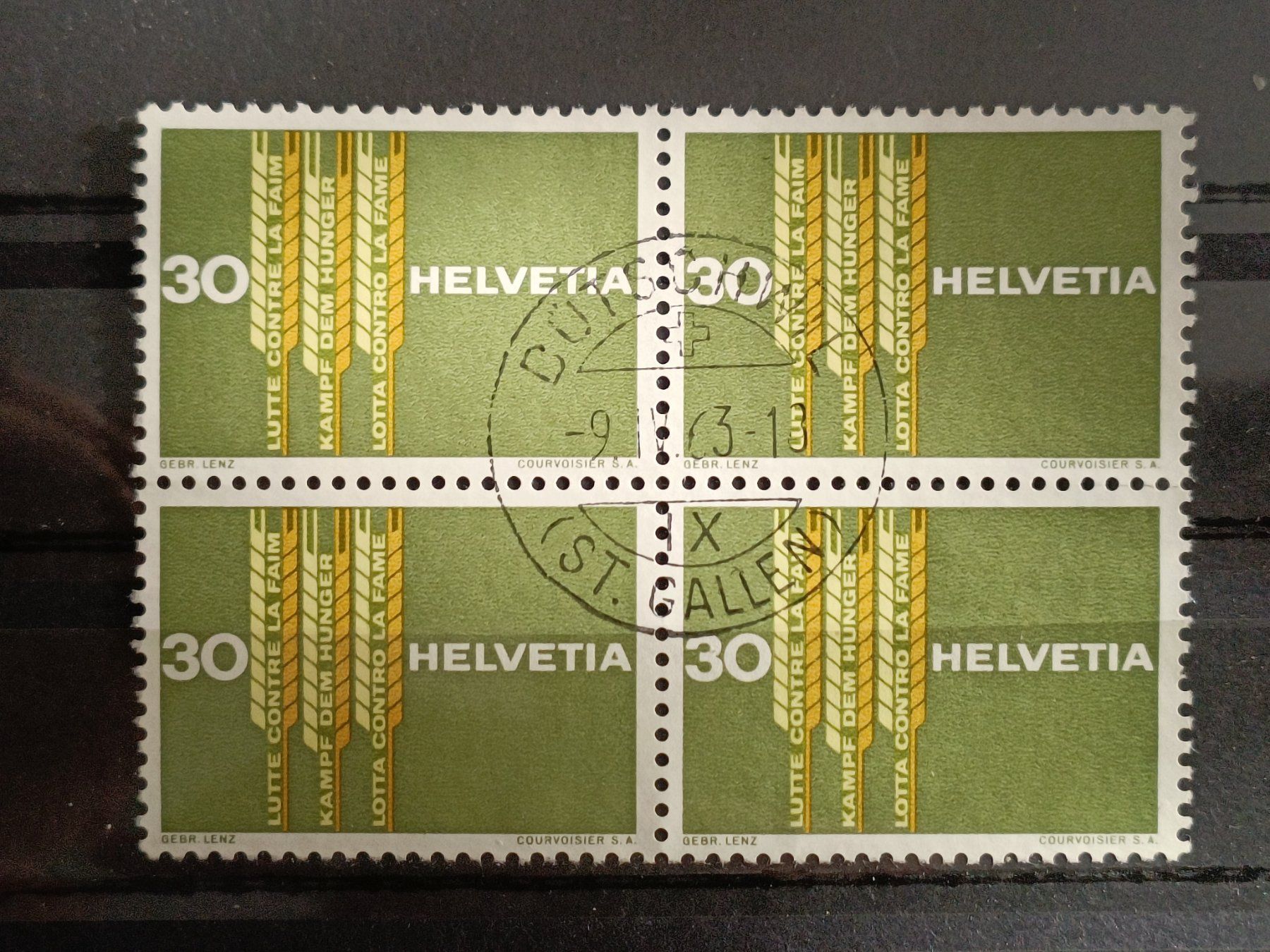 Tutti i francobolli: 1963 Ähren Viererblock Vollstempel – Usato da Dübendorf venduto da goeggi79