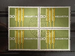 1963 Ähren Viererblock Vollstempel