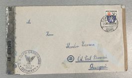 deutsch. Zensurbrief; U.S. Civil Censorship Germany