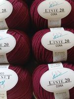 Wolle Online Linie 20 Cora / Weinrot / 50g / ca. 85m