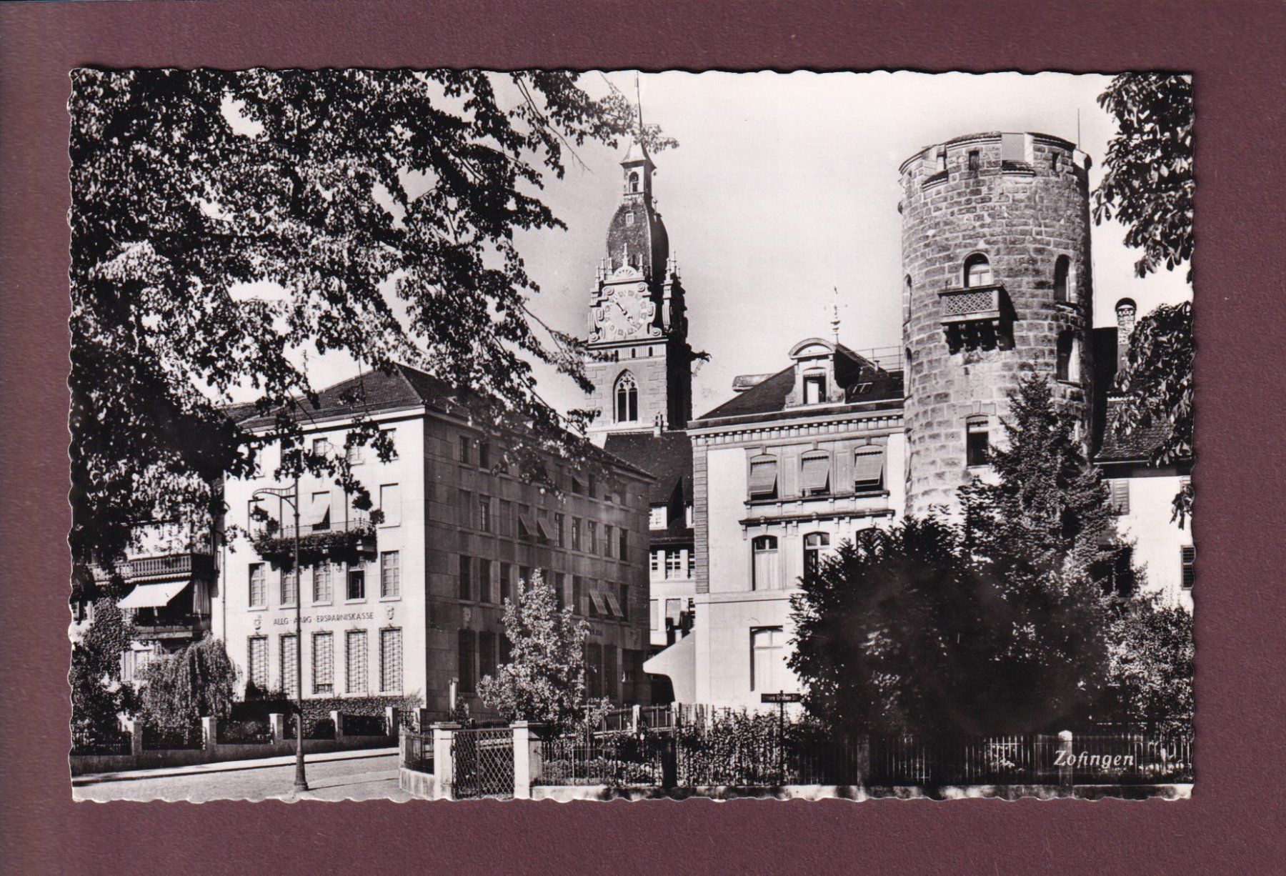 Cartoline postali: ZOFINGEN - Ersparniskasse – Usato da Pully venduto da nicecards