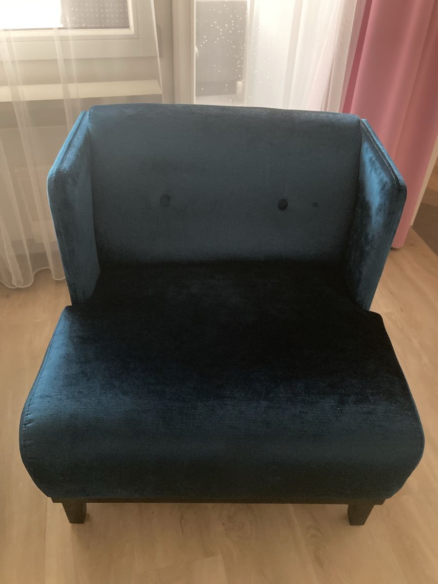 Poltrone: Sessel Samt dunkelblau gut erhalten Paar – Usato da Zürich venduto da Timbera 2