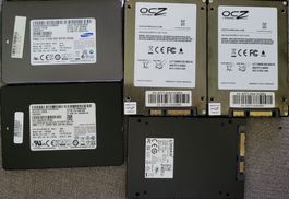 5×diverse SSD Samsung OCZ Kingston 2.5 Zoll