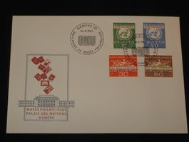 ONU Sondermarken für das Museum 1962 FDC Nr. 34 - 37