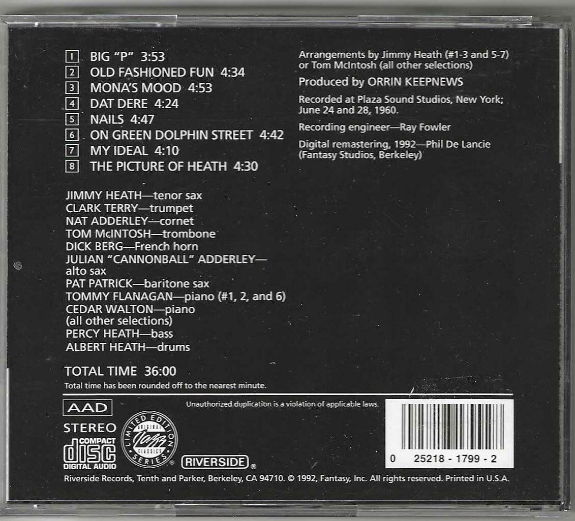 CD: The Jimmy Heath Orchestra - Really Big ! – Usato da Genève venduto da CDLPBookS 1