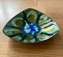 Laurana Vintage Schale, 60/70er Jahre, Grün/Blau emailliert