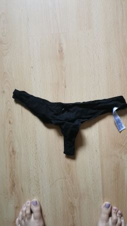 String Tanga schwarz Damen Unterwäsche Grösse S 