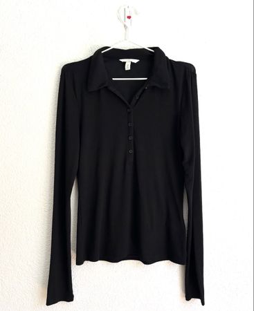 H&M Langarmshirt mit Kragen Grösse M