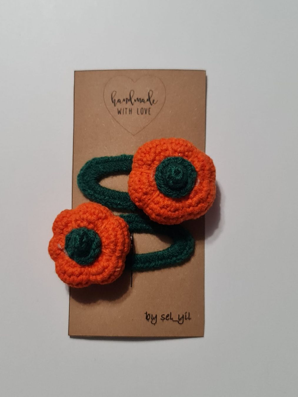 Accessori per capelli: Hadgemachte Haarspangen Kürbis – Nuovo e nell'imballaggio originale da Grafstal venduto da sel_yil