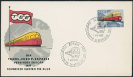 1962 - Trans Europa Express TEE - Bahn - Brief