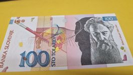 Slowenien 100 Tolarjev Banknote - Selten und Top 2003