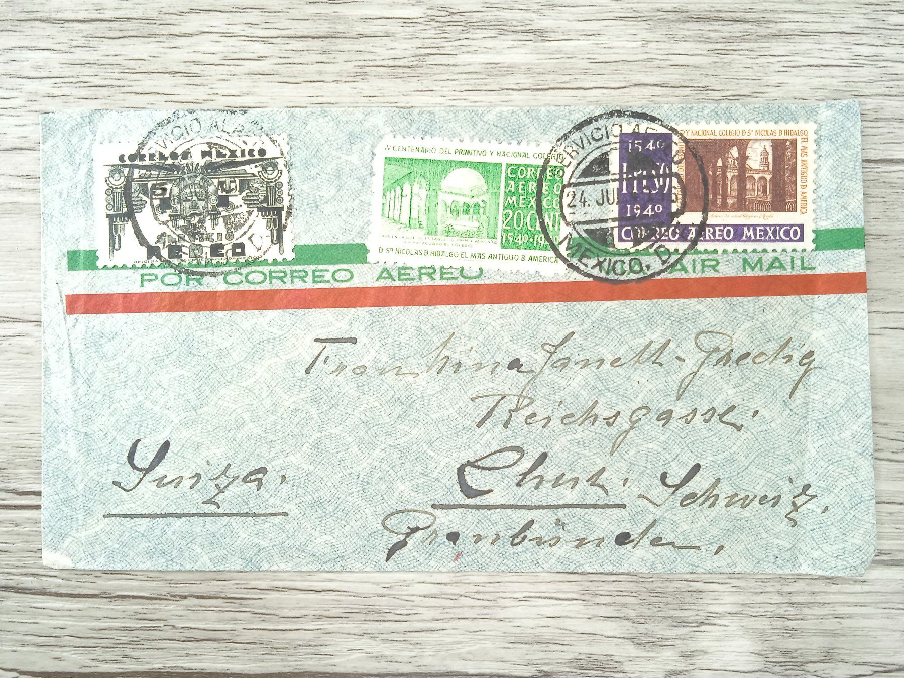 Tutti i francobolli: TR97 Enveloppe + Timbre Mexique 1941 – Usato da Cousset venduto da Patrick_Collections