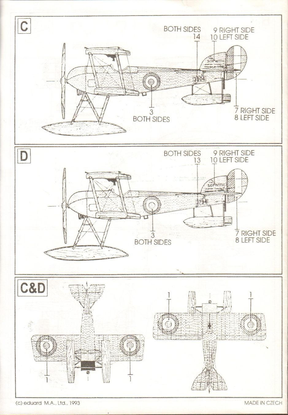 Kit di modellismo & Modellini statici: 1/72 Sopwith Scheider Eduard 07201 – Nuovo e nell'imballaggio originale da Sion venduto da mika-0926 3