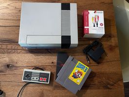 Nintendo NES Konsole mit Super Mario Bros. 3 spielbereit