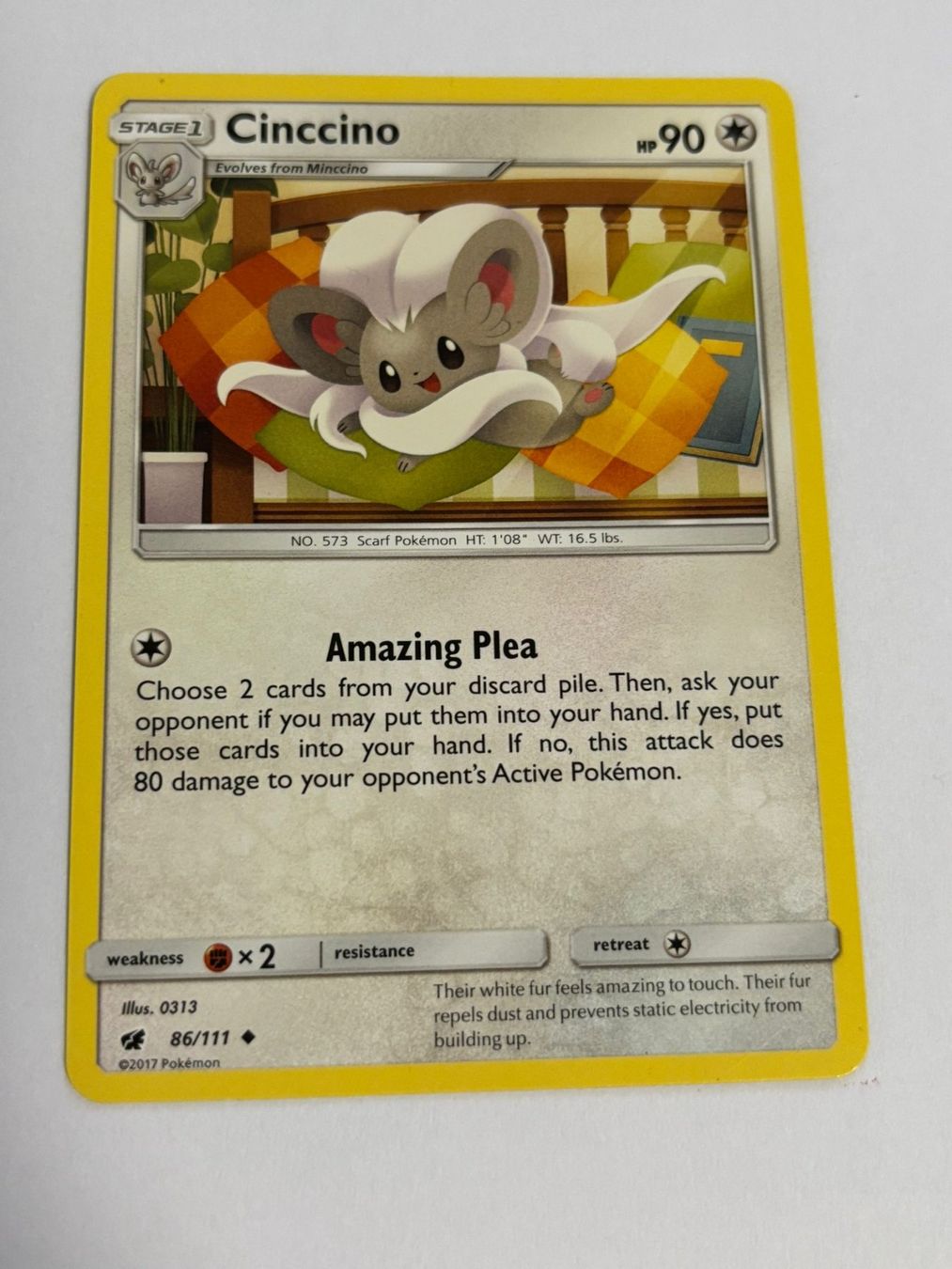 Pokémon Carte collezionabili: Pokemon-Karte Cinccino 86/111 – Usato da Herisau venduto da Seyashop1