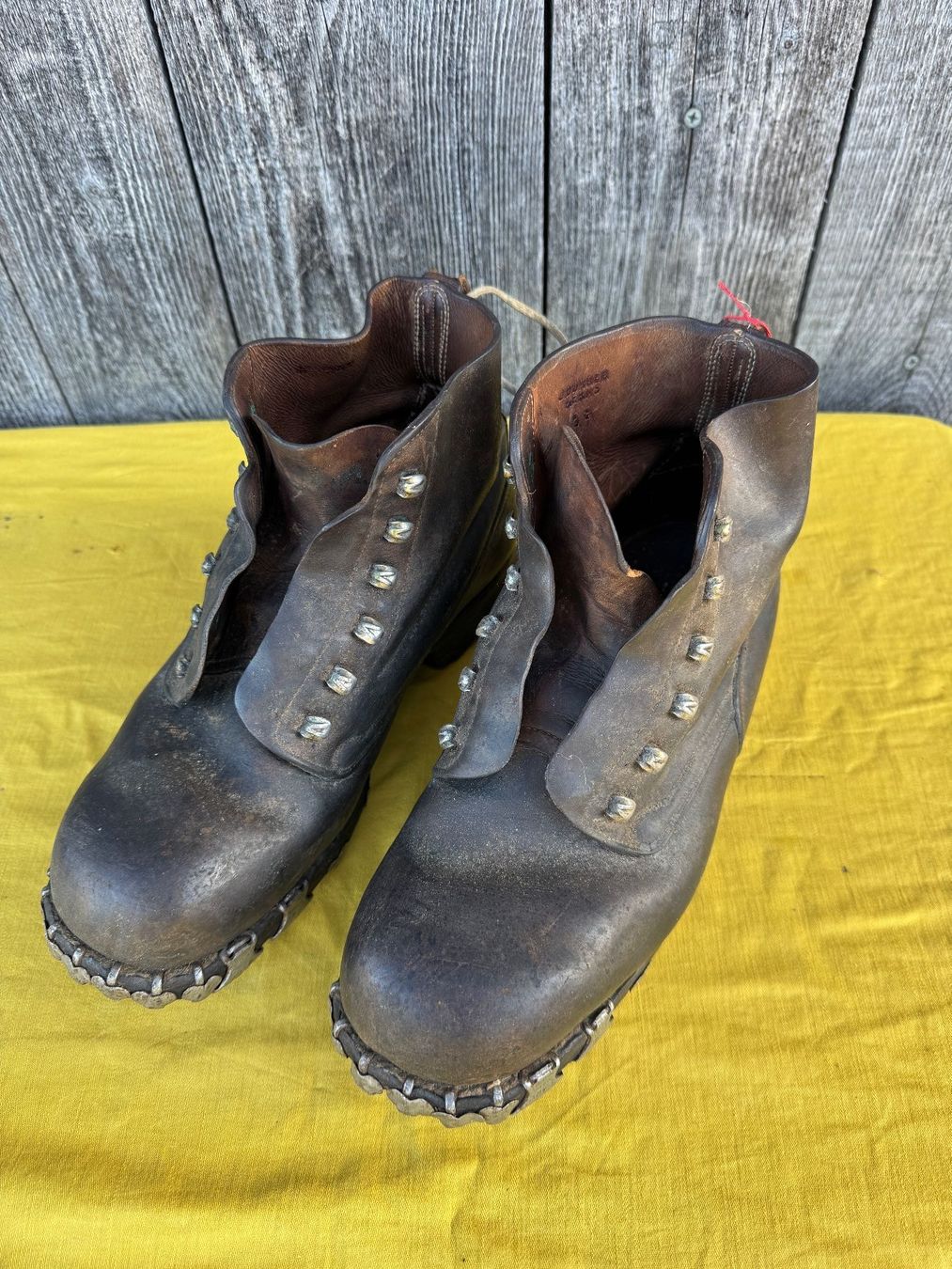 Scarpe da uomo: Bergschuhe mit Zacken, Leder, Wanderschuhe – Usato da Sachseln venduto da BONATI01