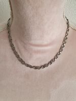 Spätes Art-Déco Designer 800er Silber  Collier