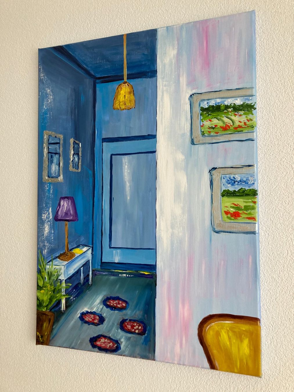 Dipinti: Original Ölgemälde "Blauer Raum" – Kunst Interior – Nuovo (secondo la descrizione) da Cham venduto da Felha 6